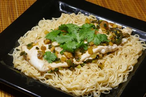 Quick Fix: Ginger and Scallion Steamed Tilapia over Chinese Noodles